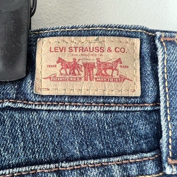 Levi’s Superlow 518 jeans flare true blue wash jean size 13 Long  wide leg - Picture 9 of 12